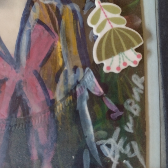 Mixed  media art painting old photo art deco style mirrored mosaic glass frame - Picture 13 of 15